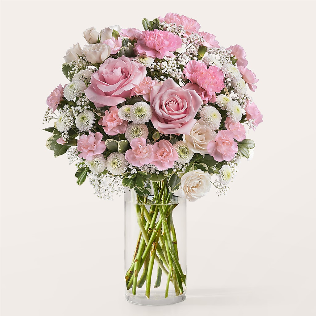 Vintage Glamour Bouquet – pink, white flower arrangement