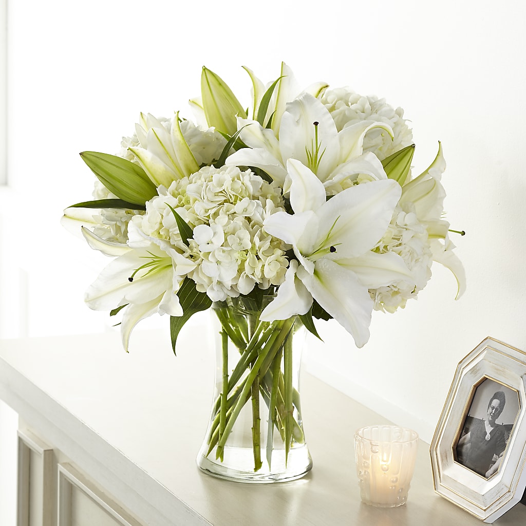 lilies white kitchener Compassionate Lily Bouquet – white flower arrangement | Cincinnati, OH