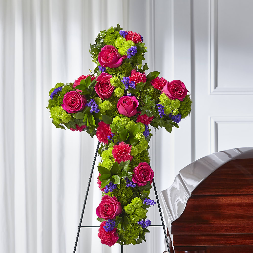 Tribute Rose Floral Cross – Kroger, Cincinnati OH