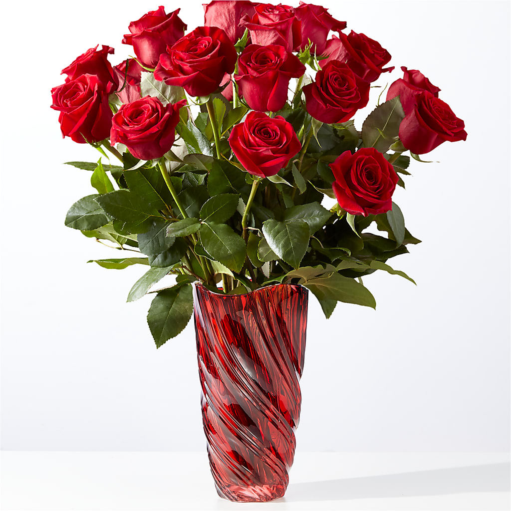 Classic Love Red Rose Bouquet with Luxe Swirl Vase – Kroger, Cincinnati OH