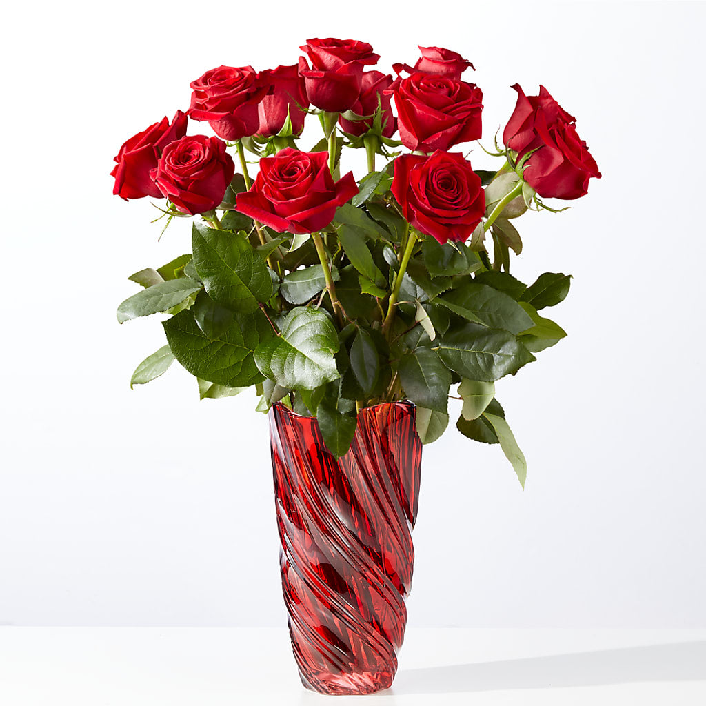Classic Love Red Rose Bouquet with Luxe Swirl Vase – Kroger, Cincinnati OH