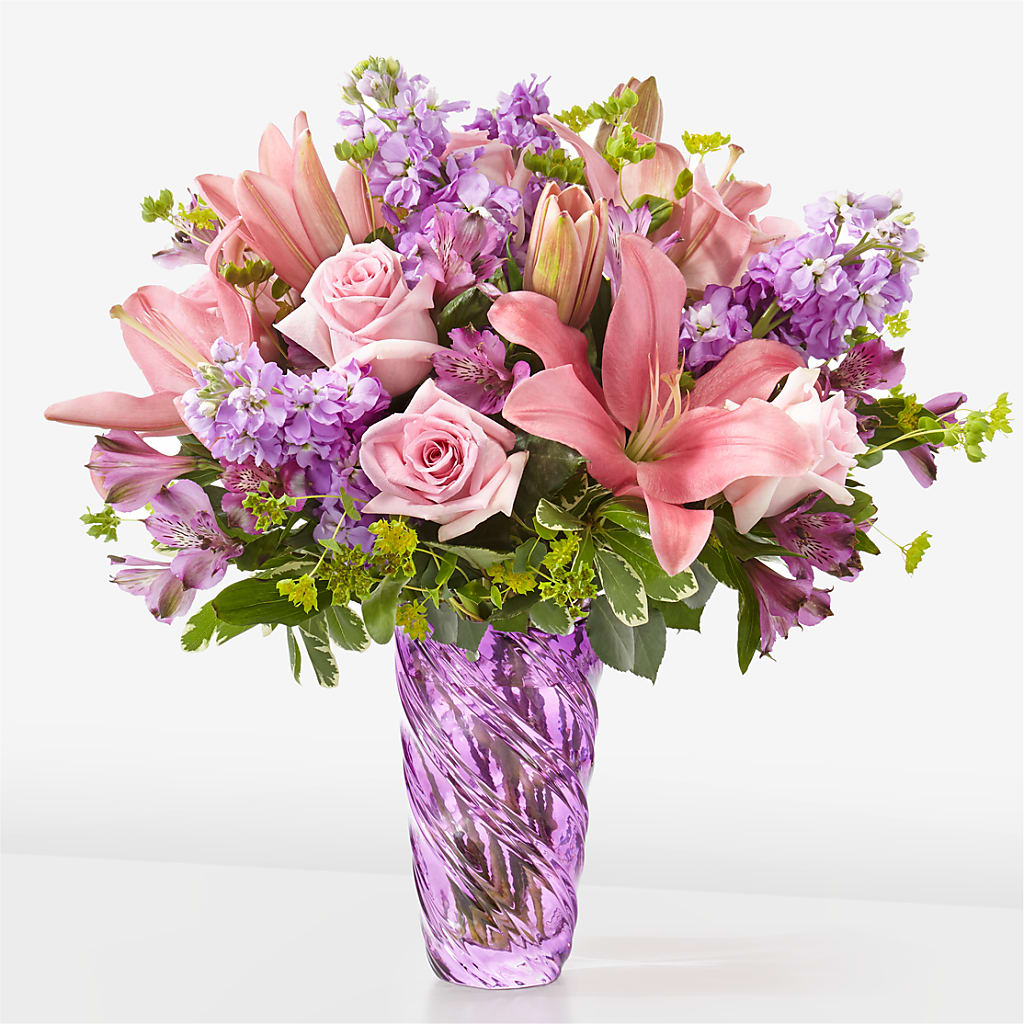 Precious Petals Bouquet with Luxe Swirl Vase – Kroger, Cincinnati OH