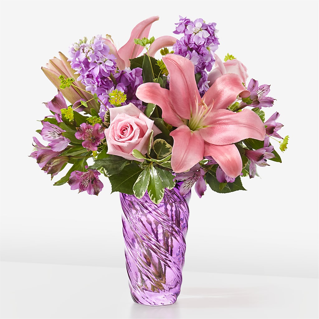 Precious Petals Bouquet with Luxe Swirl Vase – Kroger, Cincinnati OH