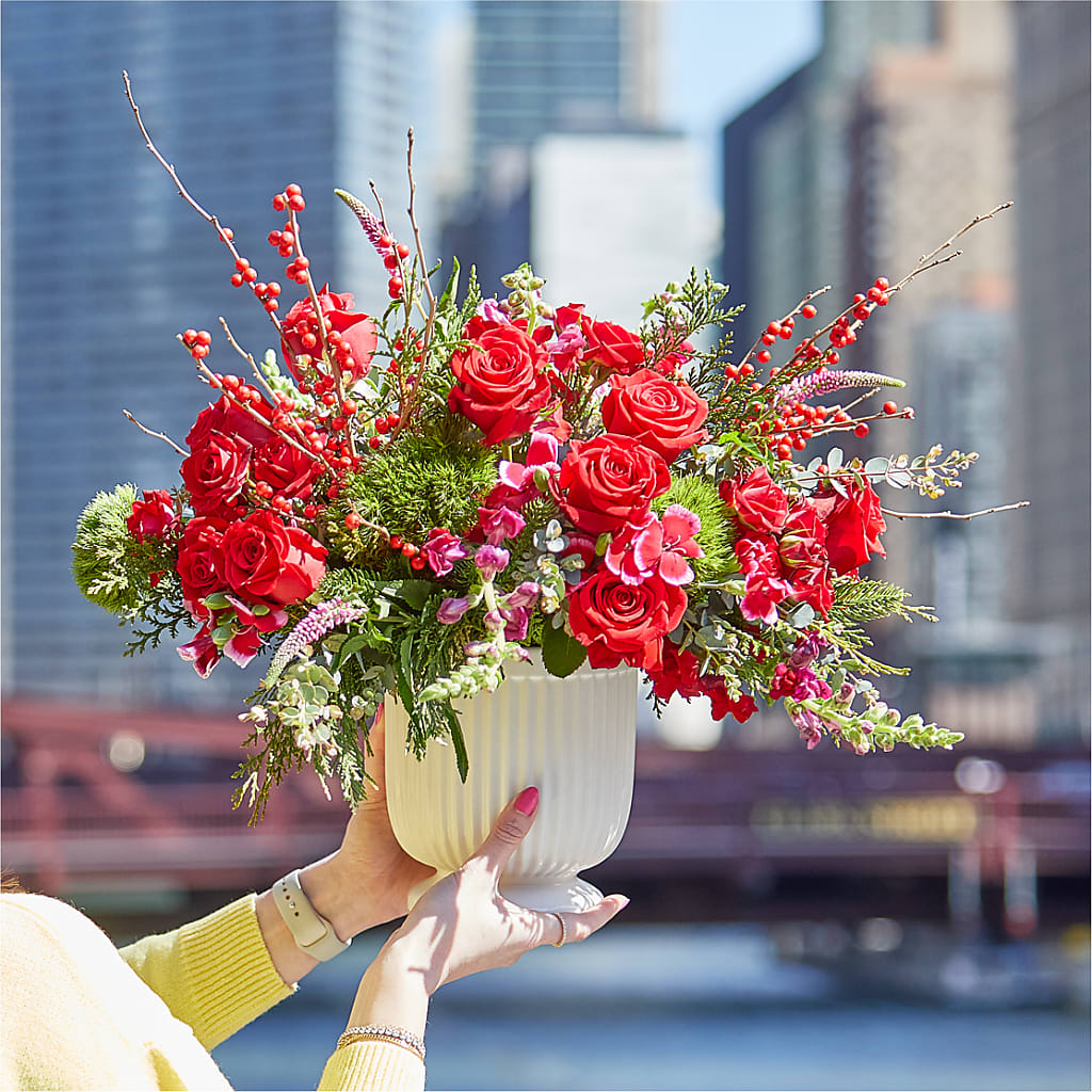 Big Red Bow Bouquet –  Kroger, Cincinnati OH