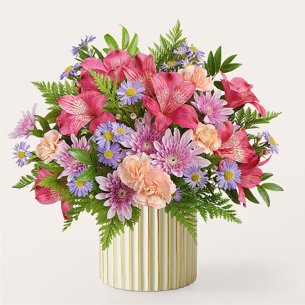 A.T.Rブーケ Sunset Serenade Bouquet – lavender, peach, pink, purple flower