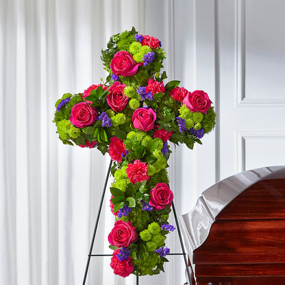 Tribute Rose Floral Cross –  Kroger, Cincinnati OH