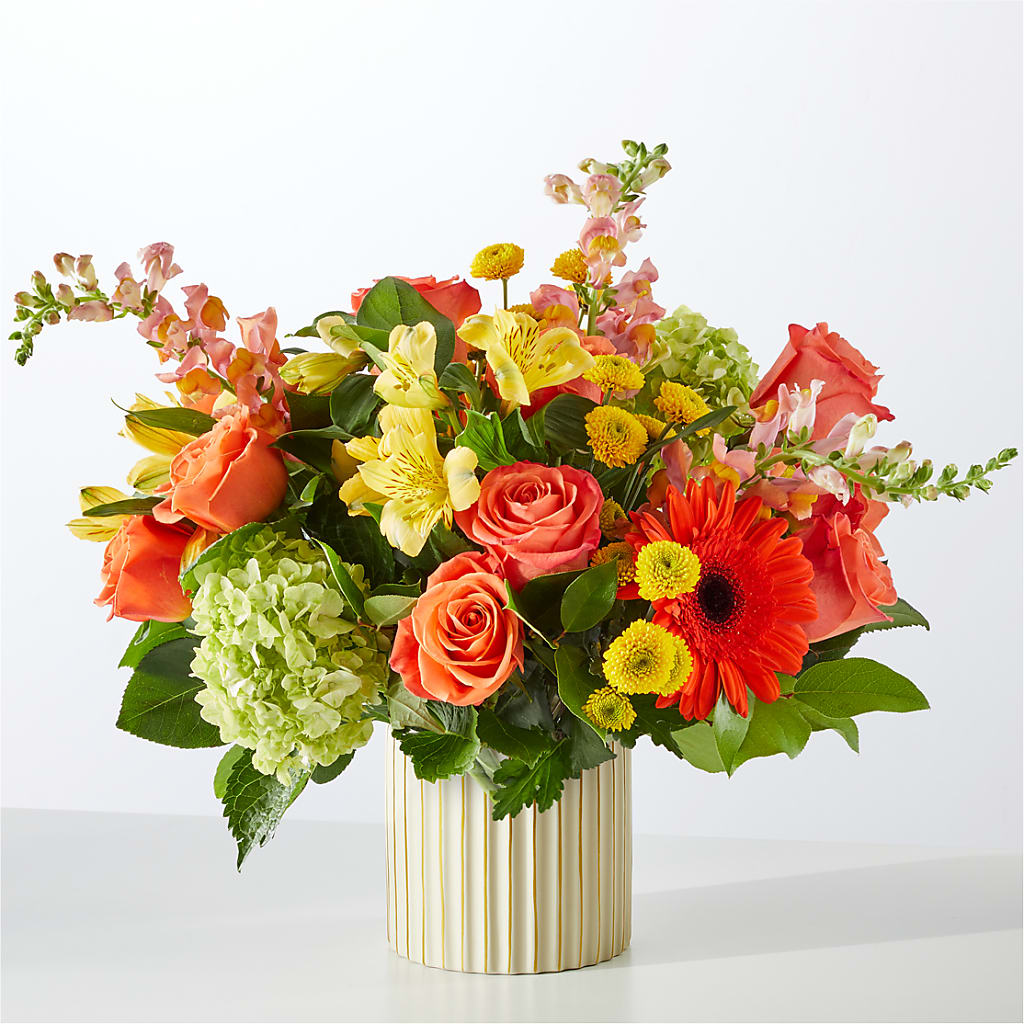 Autumn Sunshine Bouquet with Ivory Vase –  Kroger, Cincinnati OH