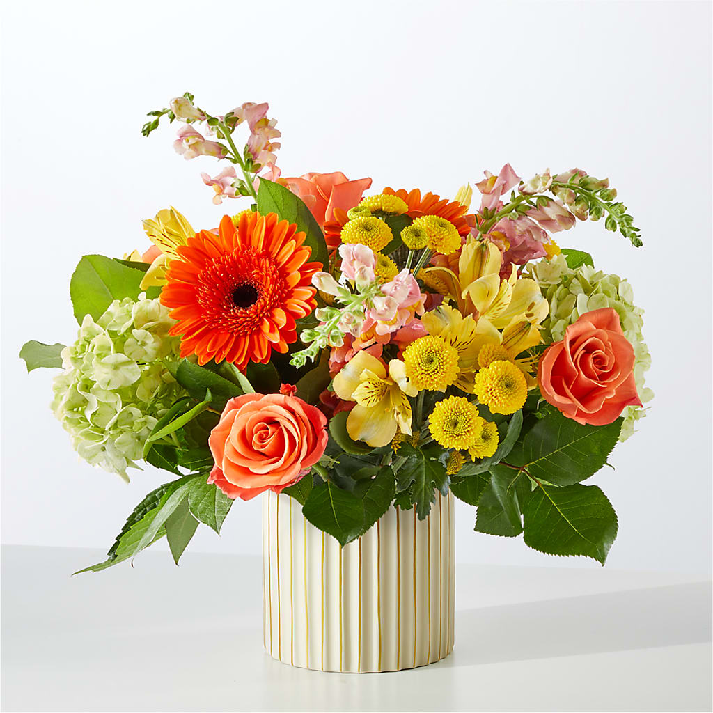Autumn Sunshine Bouquet with Ivory Vase –  Kroger, Cincinnati OH
