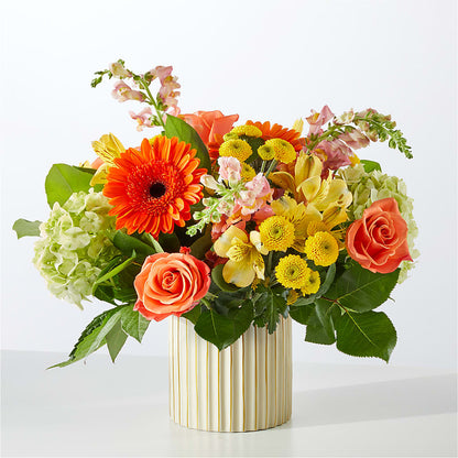Autumn Sunshine Bouquet with Ivory Vase –  Kroger, Cincinnati OH