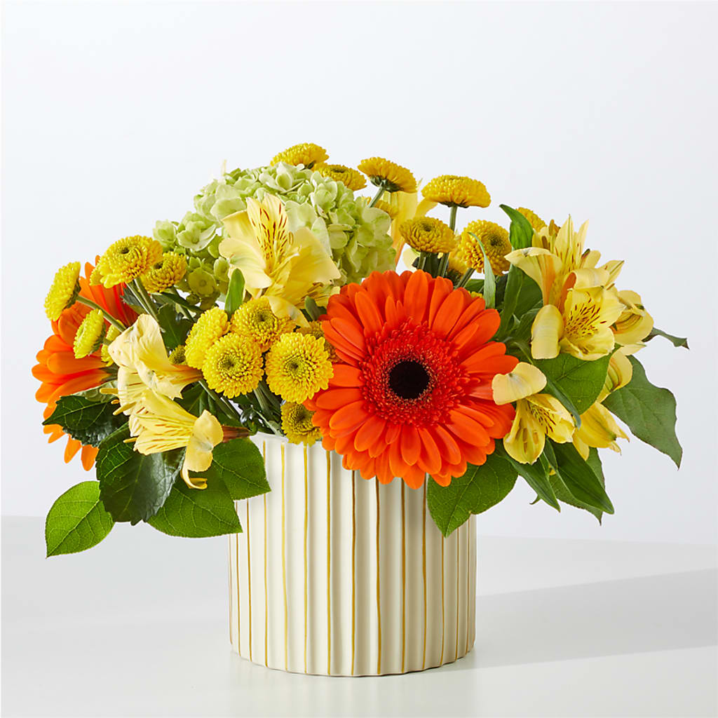 Autumn Sunshine Bouquet with Ivory Vase –  Kroger, Cincinnati OH