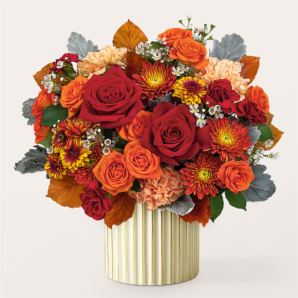 Merlot Bouquet with Ivory Vase –  Kroger, Cincinnati OH