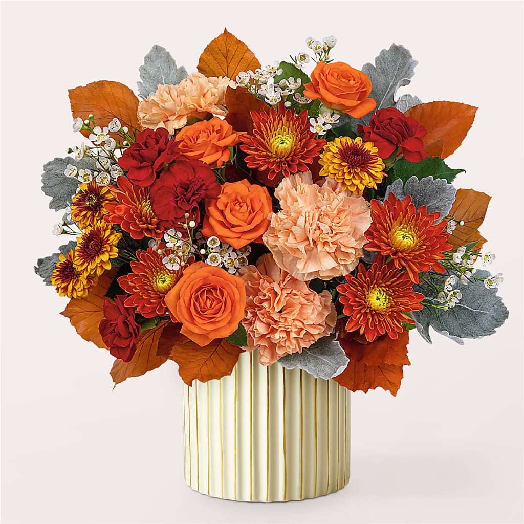 Merlot Bouquet with Ivory Vase –  Kroger, Cincinnati OH